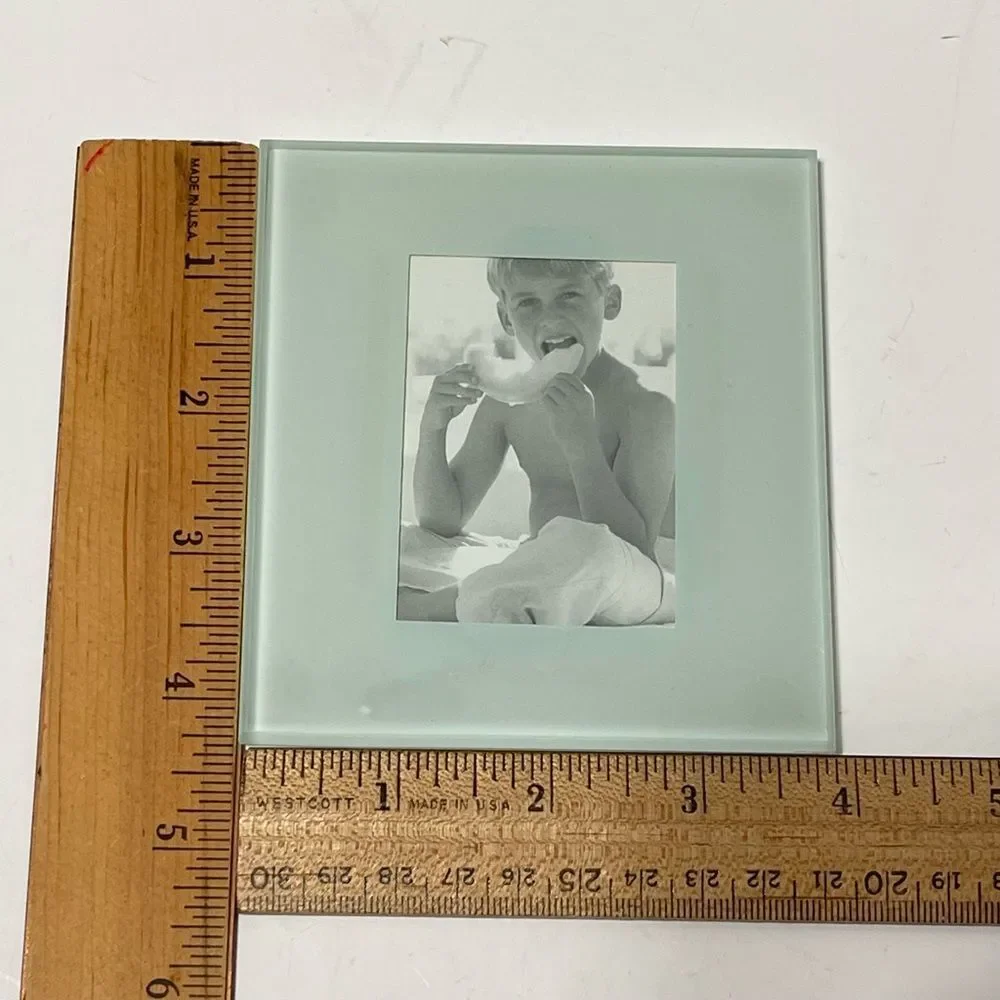 Tabletop Memories Glass Photo Coasters Holds 2